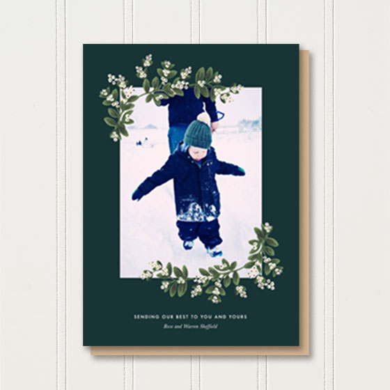 Custom Photo Greeting Card with holiday theme
