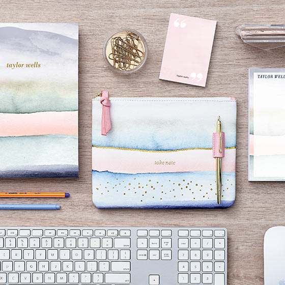 watercolor personalized notepads