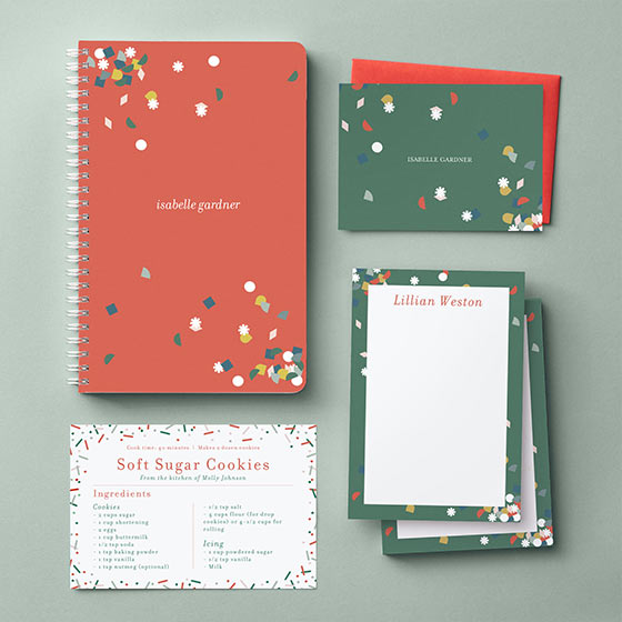 Paper Source x West Elm Personalized Journal, Notepads, Stationery and Recipe Card