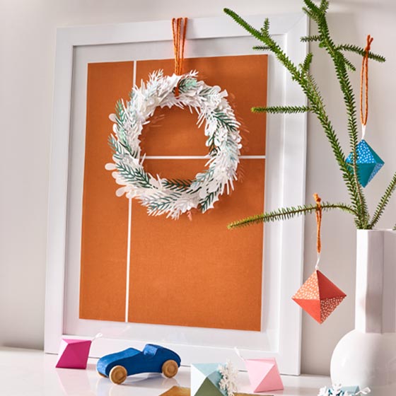 Paper Source x West Elm DIY Paper Winter Wreath