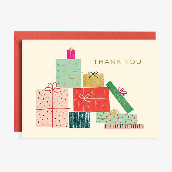 Colorful Presents Thank You Cards